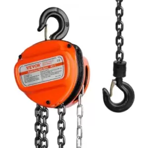 Image of VEVOR Manual Chain Hoist, 1 Ton 2200 lbs Capacity 10 FT Come Along, G80 Galvanized Carbon Steel with Double-Pawl Brake, Auto Chain Leading & 360° Rota
