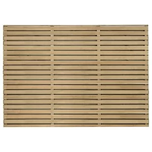 Image of Forest Garden Double Slatted Fence Panel 6 x 4ft 3 Pack