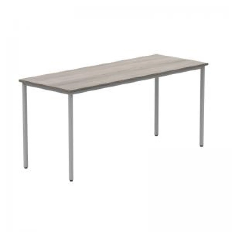 Image of Astin Rectangular Multipurpose Table 1600x600x730mm Alaskan Grey Oak/Silver KF77745