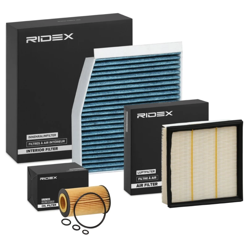 Image of RIDEX 4055F20349 Filter Set with gaskets/seals Filter Set (4055)