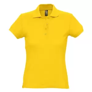 Image of SOLS Womens/Ladies Passion Pique Short Sleeve Polo Shirt (XL) (Gold)