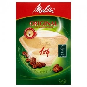 image of Melitta Original Pack of 40 Filter Papers Coffee