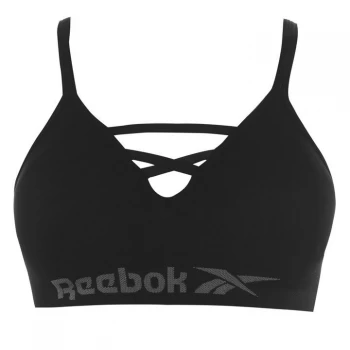 image of Reebok 2 Pack Strap Sports Bra Womens - Black