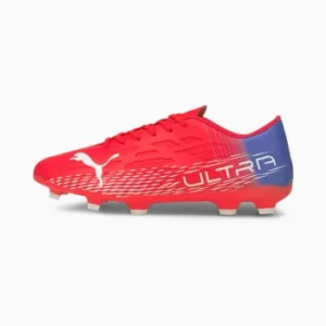 image of PUMA Ultra 4.3 FG/AG Mens Football Boots, Sunblaze/White/Bluemazing Size 6 Shoes