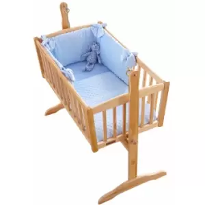 Image of Clair De Lune - Dimple 2 Piece Quilt & Bumper Bedding Set, Blue, Crib/Cradle