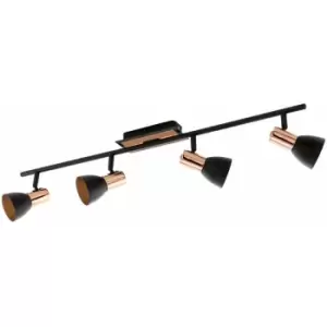 Image of Loops - Flush Ceiling Light Colour Black Copper Shade Bulb GU10 4x3.3W Included