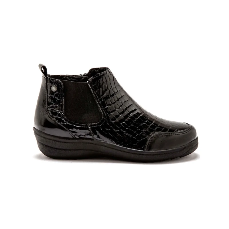 Image of Pediconfort Womens fur-lined ankle boots Pediconfort Noir Female 36
