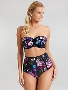 Panache Jolee High Waist Bikini Briefs - Multi, Floral Multi, Size 10, Women