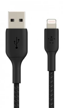 Image of Belkin Braided USB-A to Lightning 6" Cable - Black