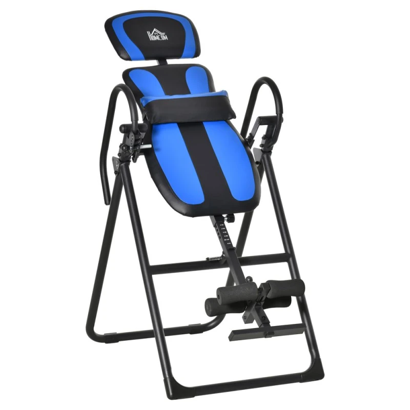 Image of HOMCOM Foldable Gravity Inversion Table Fitness Bench, Black A90-258
