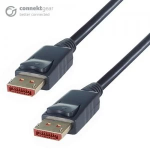 Image of CONNEkT Gear 3m V1.4 5K DisplayPort Connector Cable - Male to Male Gold Lockable Connectors