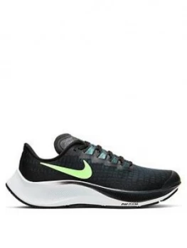 Image of Nike Air Zoom Pegasus 37, Black/Green, Size 4