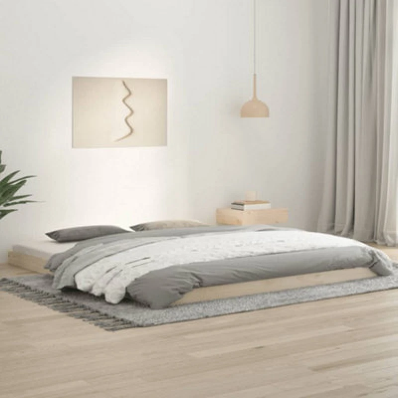 Image of Vidaxl Bed Frame Without Mattress 180X200 Cm Super King Solid Wood Pine