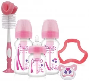 Dr Browns Natural Flow Options Newborn Gift Set Pink