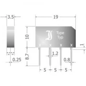 Image of Diode bridge Diotec B40C2300 1500B SIL 4 80 V 2.3