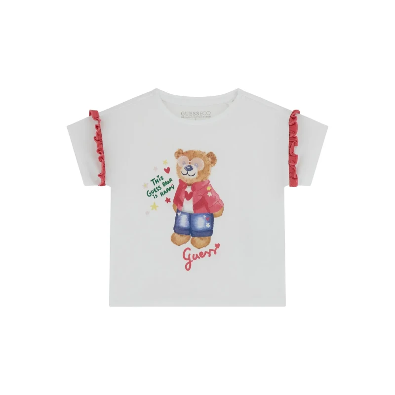 Image of Guess Baby's T-Shirt Guess pure white 8 Blanc Female 3/6 mois