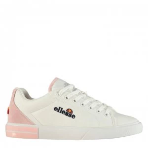 Image of Ellesse Taggia Textured Trainers - Wht/Almd Blssm