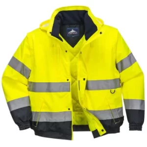 Image of Oxford Weave 300D Class 3 Hi Vis 2-in-1 Jacket Yellow 3XL