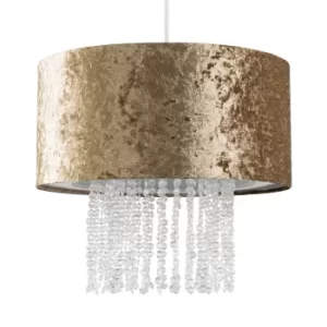 Image of Value Essentials Boland Velvet Pendant Shade in Dusky Gold
