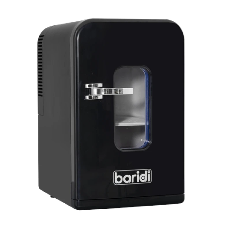 Image of Baridi 15L Mini Fridge Cooler & Warmer, 12V/230V, Perfect for Car, Bedroom, Camping, Makeup, Black DH95