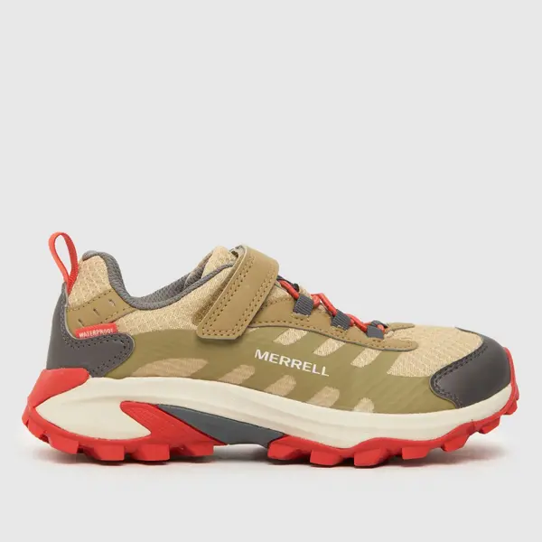 Image of Merrell beige multi moab speed 2 low Boys Junior trainers Beige Multi UK 11 (EU 30)