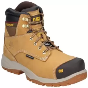 Image of Caterpillar Mens Spiro Lace Up Waterproof Leather Safety Boot (11 UK) (Honey) - Honey