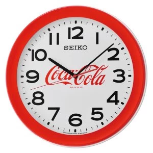 Image of Seiko Coca-Cola Wall Clock - Red