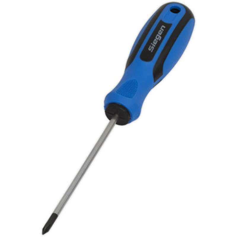 Image of Loops Phillips 0 x 75mm Screwdriver with Soft Grip Handle - Chrome Vanadium Shaft Multi