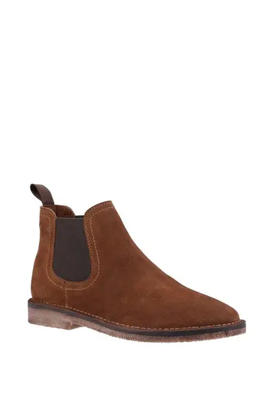 image of Hush Puppies 'Shaun' Leather Boots Tan