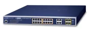 image of PLANET WGSW-20160HP network switch Managed L2+ Gigabit Ethernet...