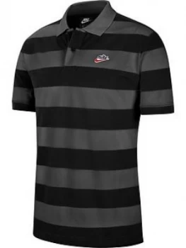 Image of Nike Sportswear Stripe Polo - Black, Size XL, Men
