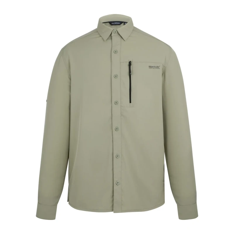 Image of Lightweight Travel Long Sleeve Insect-Repellent Shirt Regatta Beige Male XL