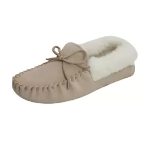 Image of Eastern Counties Leather Womens/Ladies Soft Sole Wool Lined Moccasins (3 UK) (Camel)