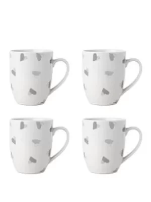 image of Sabichi Watercolour Hearts Set Of 4 Mugs