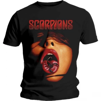 Image of Scorpions - Scorpion Tongue Unisex Large T-Shirt - Black