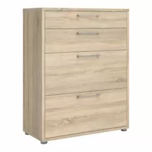 image of Prima Bookcase with 2 Drawers and 2 File Drawers, Oak