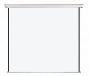 image of Bi-Office Wall Screen Black Border White Housing 244x244