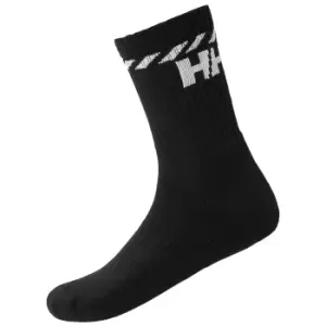 Image of Helly Hansen Mens Cotton Sport Socks 3pk Black 39-41