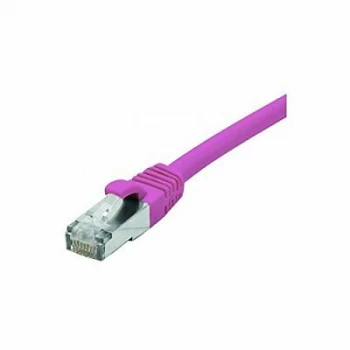 Patch Cord RJ45 CAT.6 F/UTP LSZH Snagless Pink - 1 M Full Copper