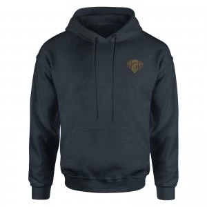 Image of Harry Potter Gryffindor Embroidered Kids Piped Hoodie - Navy - 11-12 Years