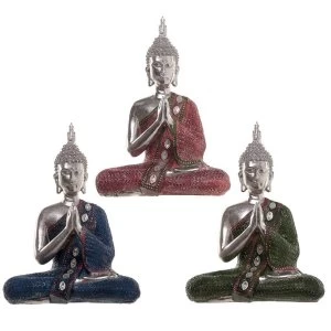 Image of Metallic Contemplation Thai Buddha Figurine (1 Random Supplied)