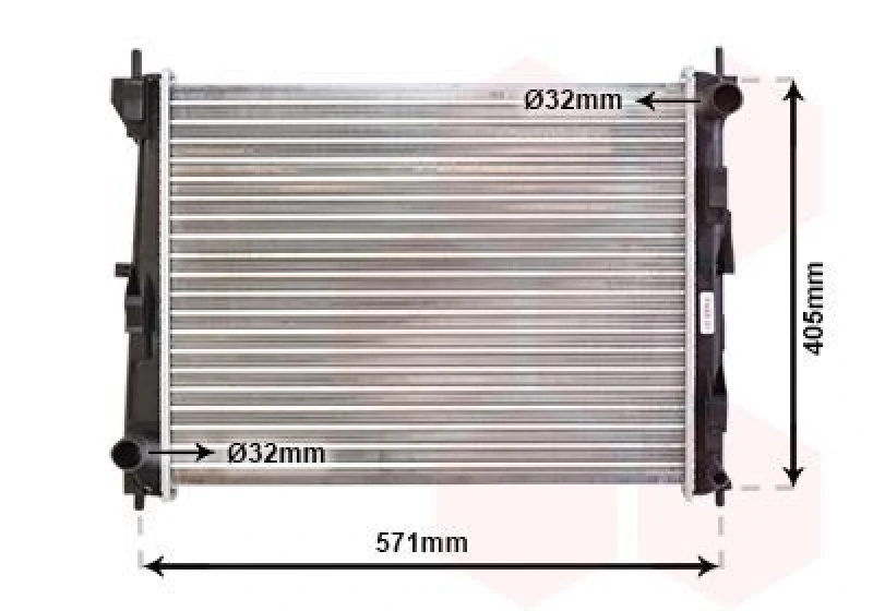 Image of VAN WEZEL Engine radiator VAN WEZEL 13002235