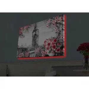 Image of 4570HDACT-089 Multicolor Decorative LED Lighted Canvas Painting