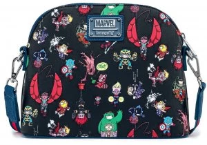 Image of Marvel Loungefly - Marvel Characters (Chibi Design) Shoulder Bag multicolour