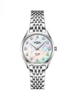 image of Rotary Rotary Pink Dial Stainless Steel Bracelet Watch