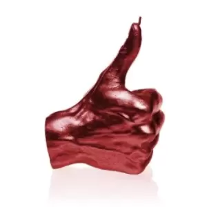Image of Hand OK Thumbs Up Candle – Red Metallic