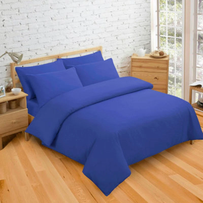 Image of Velosso Black Plain Dyed Duvet Cover And Pillowcase Set Double