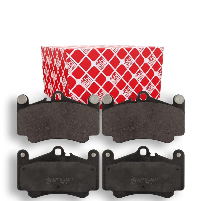 Image of FEBI BILSTEIN 116168 Brake pad set Front Axle, prepared for wear warning indicator Brake Pad Set,disc brake (402)