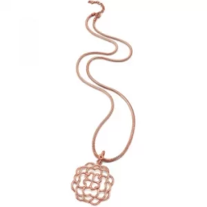 Image of Ladies Folli Follie PVD rose plating Santorini Flower Necklace