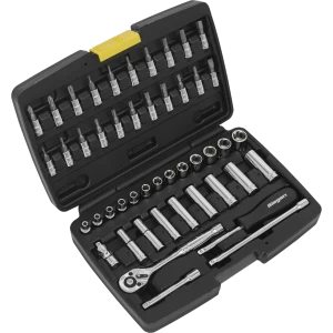 Image of Siegen 47 Piece 1/4" Drive Hexagon WallDrive Socket Set Metric 1/4"